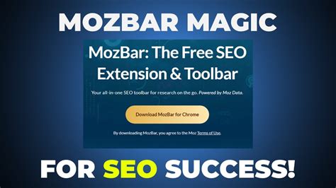 How To Use Mozbar Extension .